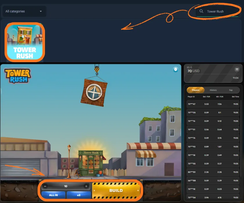 Find slot and start play